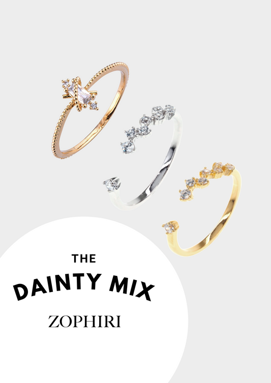 Dainty Mix Ring Stackers