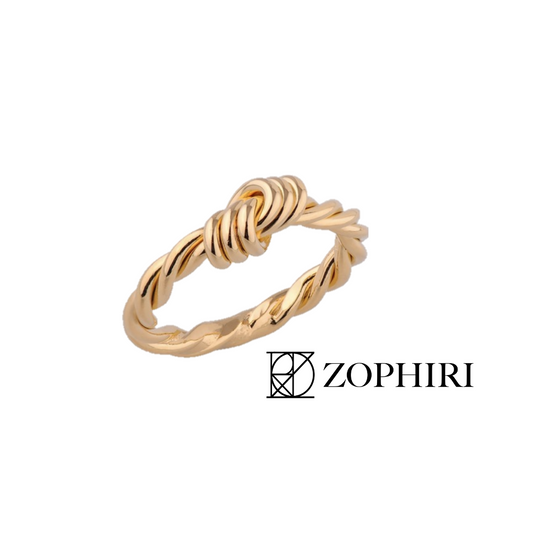 Embroilment Gold Twist Ring